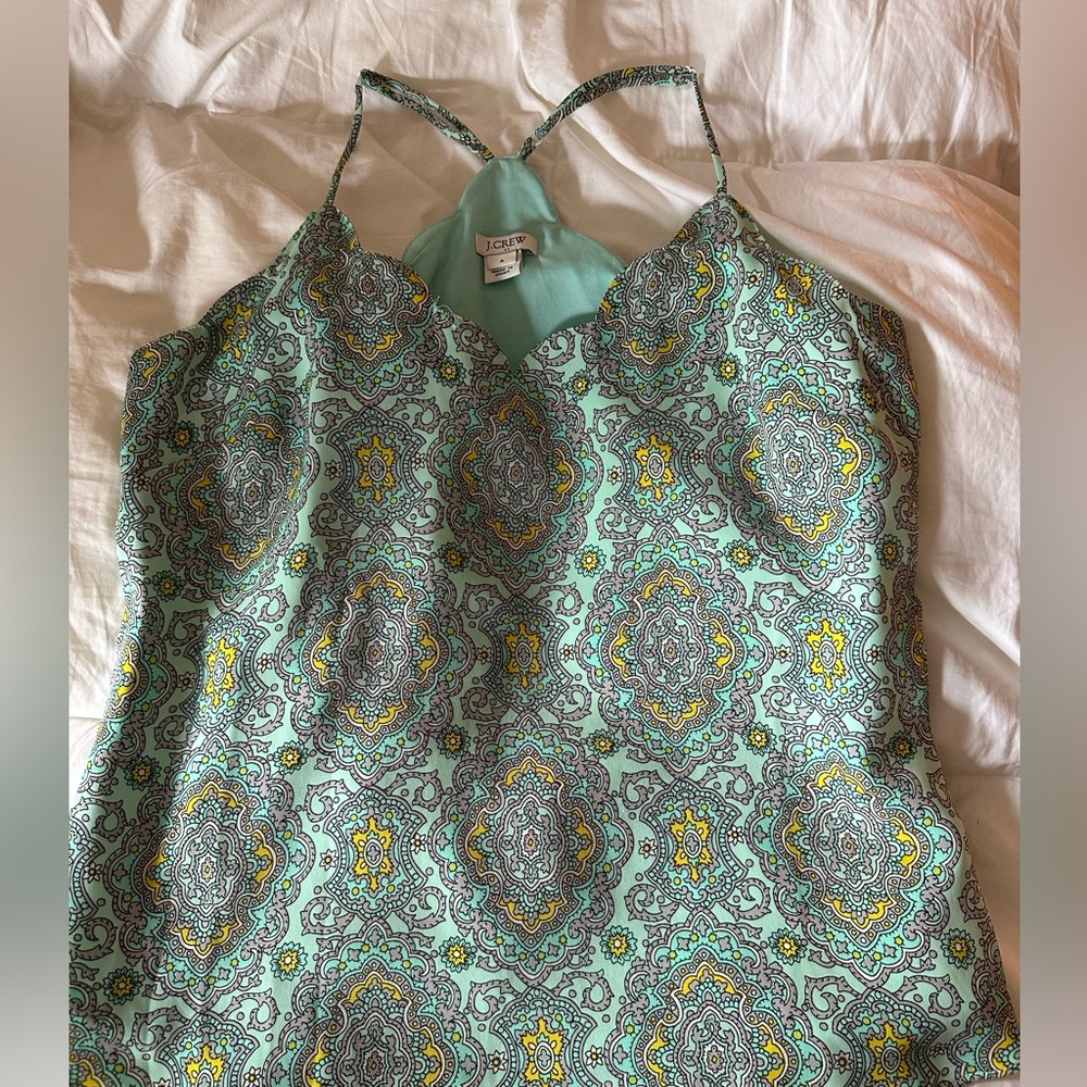J crew paisley tank